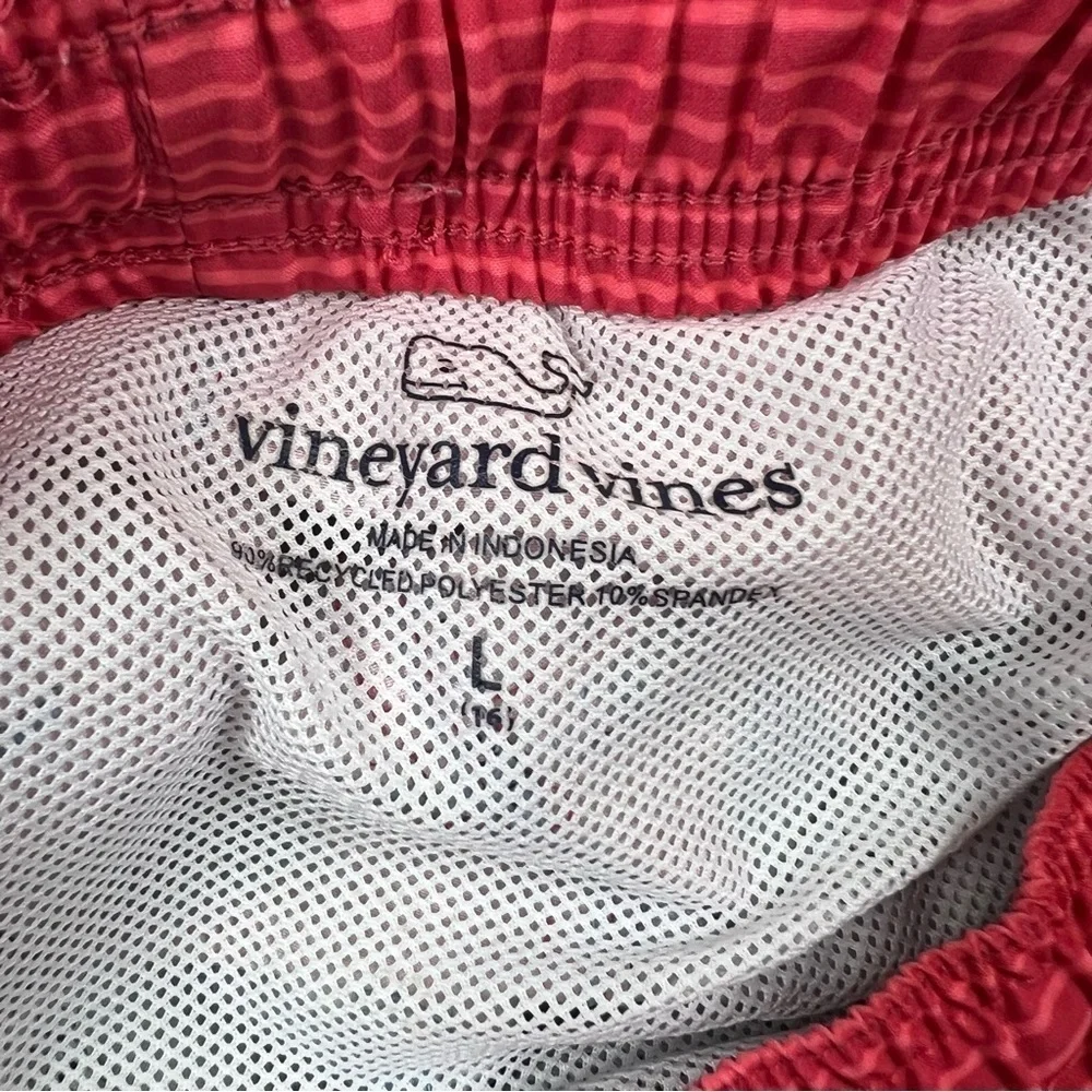 Vineyard Vines Boys Large Paneled Chappy Swim Trunks Panel Americana Fish Stripe